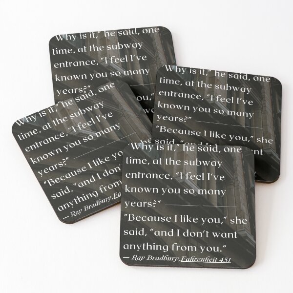 Item preview, Ray Bradbury Fahrenheit 451 Quote designed and sold by Ink&Iron.