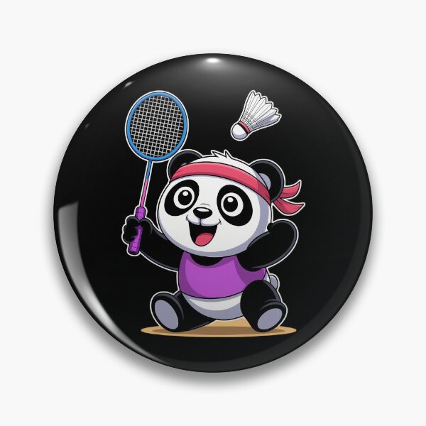 Item preview, Panda Playing Badminton Sports Player Coach Graphic designed and sold by PunkNation-Arts.