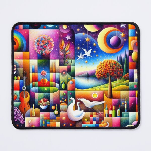Item preview, Panels of Harmony – Surreal Mosaic of Nature, Music, and Light designed and sold by daweave77.
