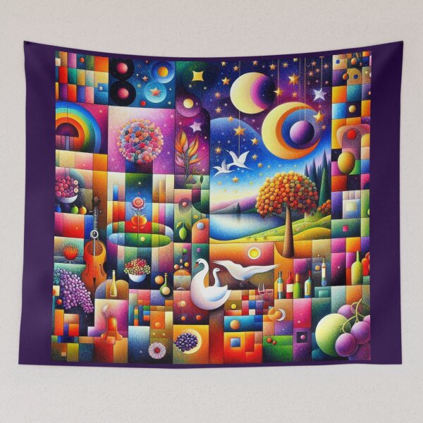 Item preview, Panels of Harmony – Surreal Mosaic of Nature, Music, and Light designed and sold by daweave77.