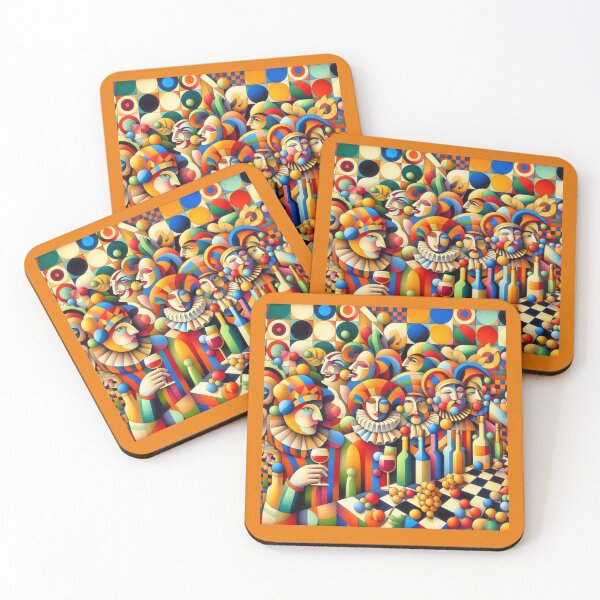 Item preview, Harlequin Assembly – Surreal Banquet of Color and Contradiction designed and sold by daweave77.