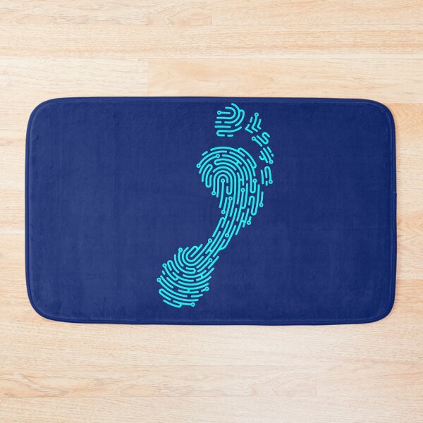 Item preview, concept of digital footprint, lined graphic of footprint combined with fingerprint  designed and sold by NiamLab.