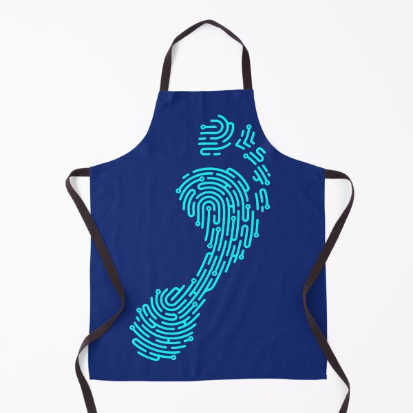 Item preview, concept of digital footprint, lined graphic of footprint combined with fingerprint  designed and sold by NiamLab.