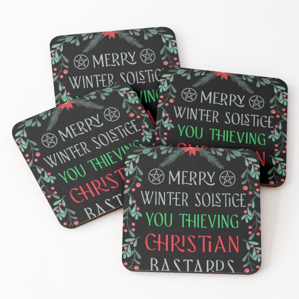 Item preview, Merry Winter Solstice You Thieving Christian Bastards designed and sold by PamQBennett.