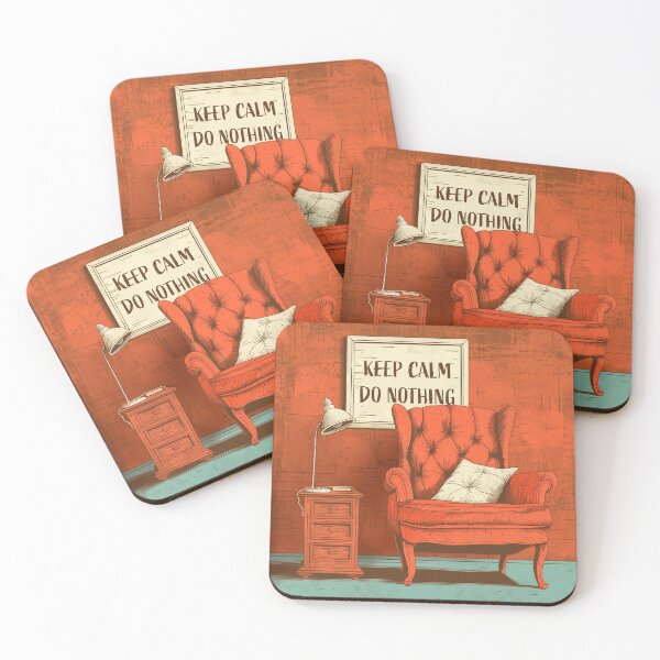 Item preview, Keep Calm Do Nothing - Vintage Armchair Illustration designed and sold by evk-art.