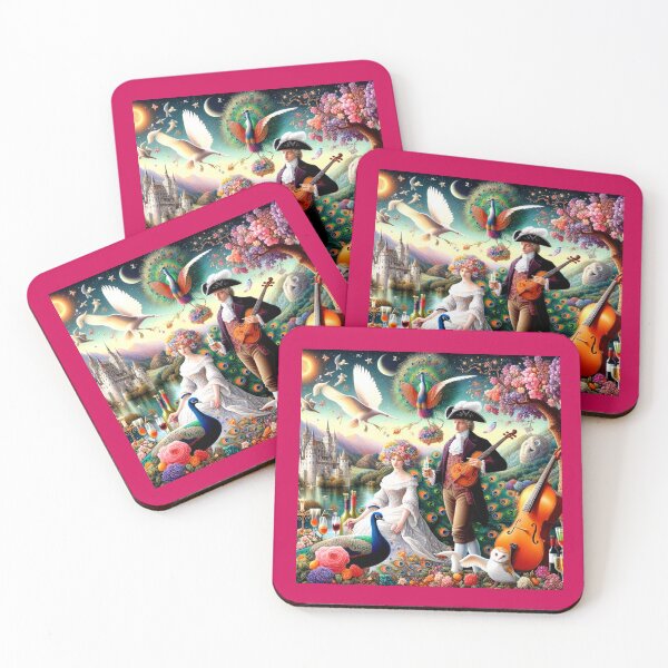 Item preview, Moonlit Serenade – Surreal Courtship in the Garden of Plumage designed and sold by daweave77.
