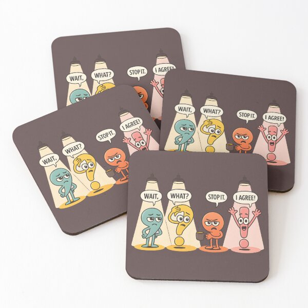 Item preview, Wait What Stop It I Agree – Funny Cartoon Emotions Design designed and sold by LunaSpellStudio.