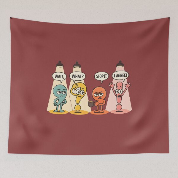 Item preview, Wait What Stop It I Agree – Funny Cartoon Emotions Design designed and sold by LunaSpellStudio.