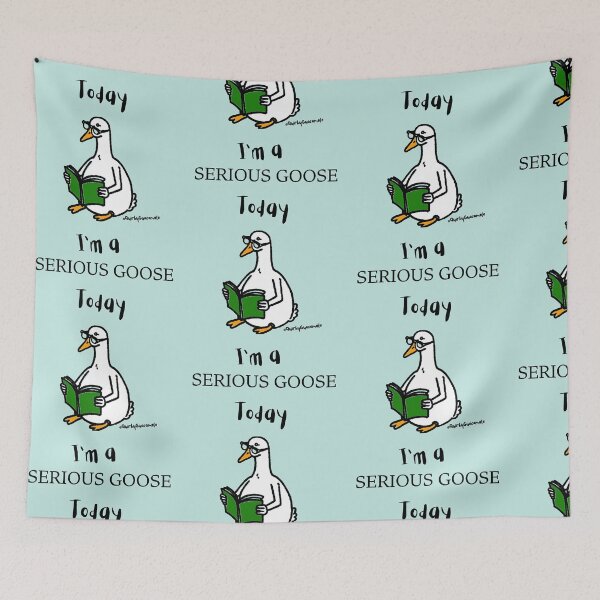 Item preview, Today I'm a Serious Goose | Reading a Book (Hand Drawn) designed and sold by QuirkyGuacamole.