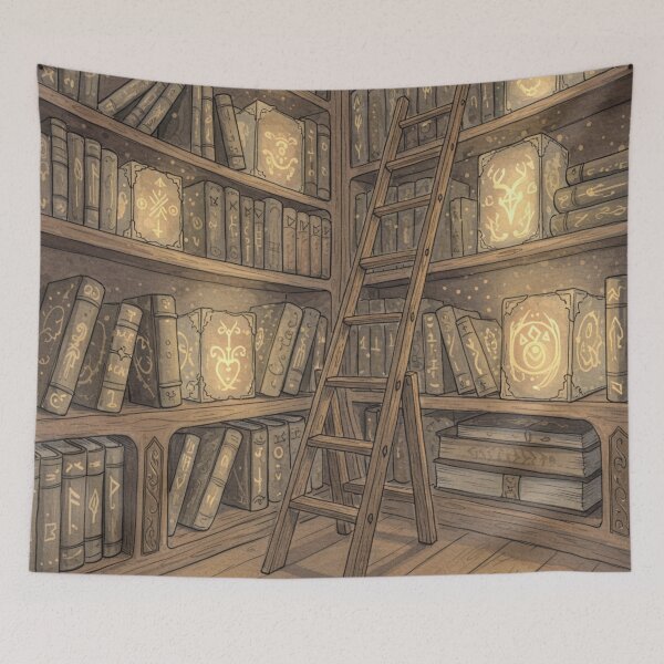 Item preview, Enchanted Library Ladder: Whispers of Rune Magic designed and sold by DracosFire.