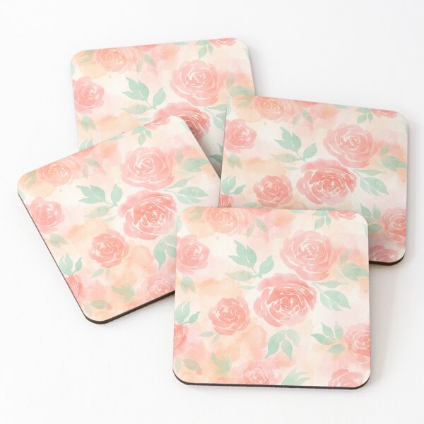 Item preview, Seamless Watercolor Floral Pattern – Oversized Petals in Pink, Coral & Mint designed and sold by skysshobu.