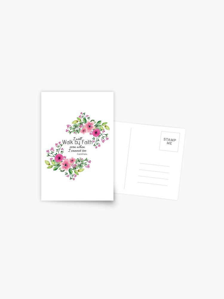 Christian Stickers Bible Verse Postcard for Sale by Artistic Elements Lea  Nicole