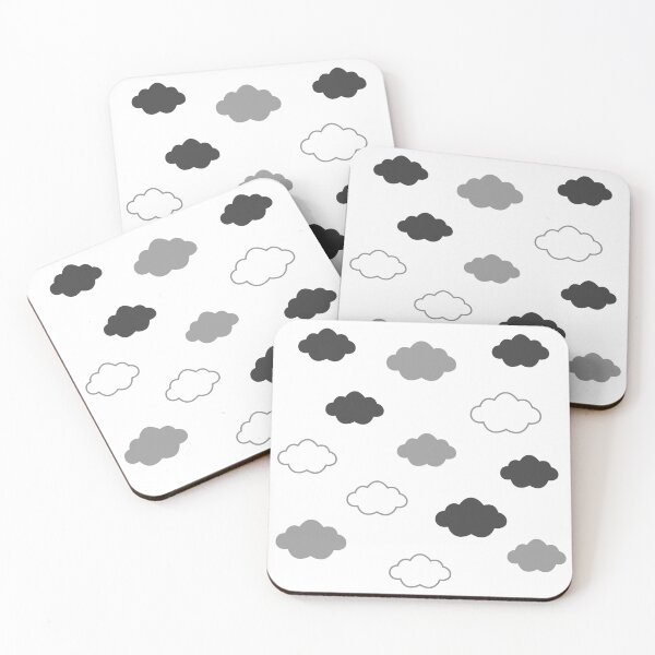 Item preview, White, grey and black mini clouds designed and sold by sptsang.