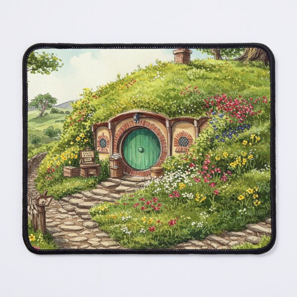 Item preview, Whimsical Hobbit Hole Bookstore: A Cozy Reading Nook designed and sold by DracosFire.