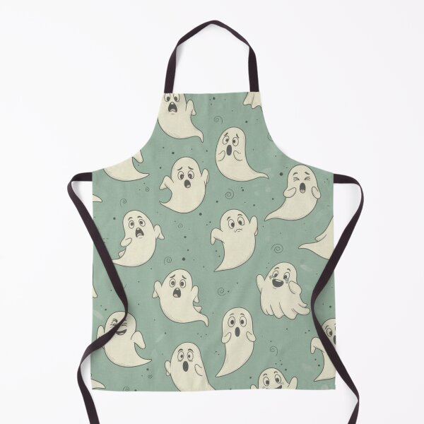 Item preview, Cartoon Ghosts Pattern on Green Background designed and sold by JoeZigns81.