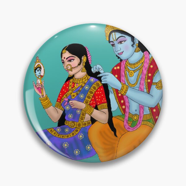 Item preview, RadhaKrishna Divine Love Digital Artwork | Eternal Devotion | Hindu Spiritual Wall Decor & Gifts designed and sold by Harshit_Digital_Arts.
