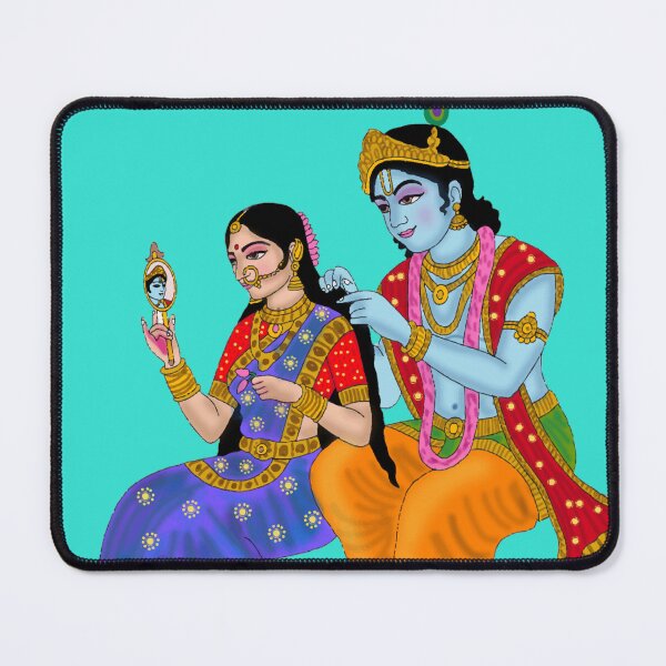 Item preview, RadhaKrishna Divine Love Digital Artwork | Eternal Devotion | Hindu Spiritual Wall Decor & Gifts designed and sold by Harshit_Digital_Arts.