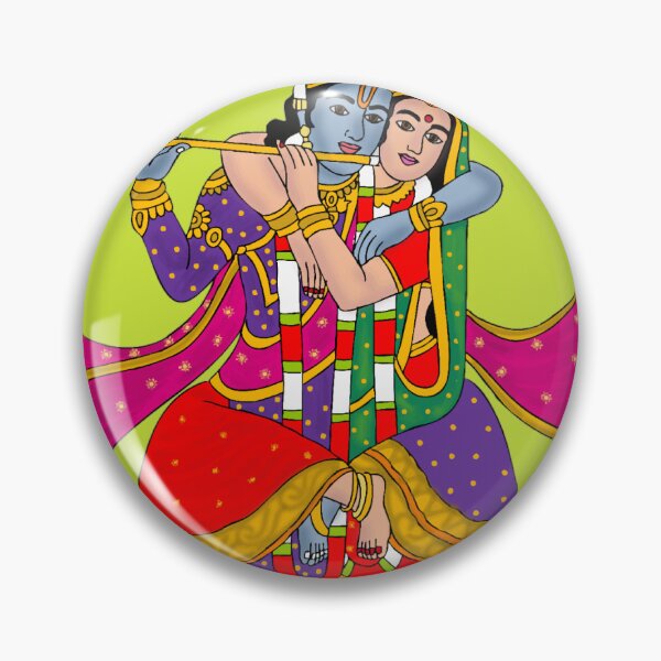 Item preview, RadhaKrishna Divine Love Digital Artwork | Eternal Devotion | Hindu Spiritual Wall Decor & Gifts designed and sold by Harshit_Digital_Arts.