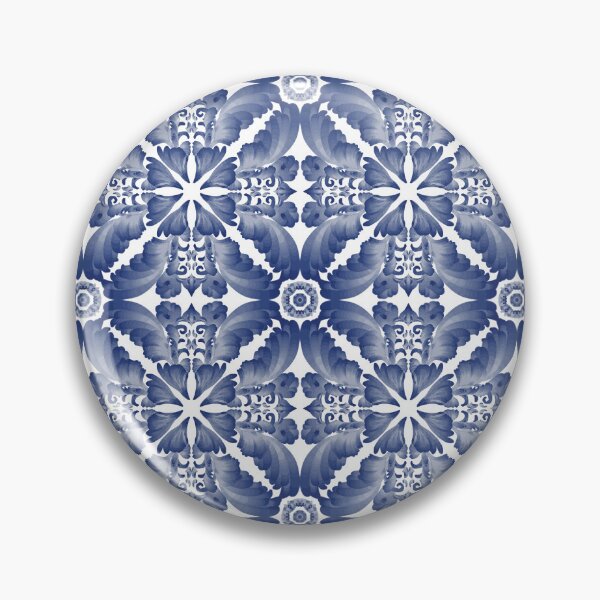 Item preview, Ink25-09 – Indigo Asian Watercolor Tile Pattern designed and sold by SGStudio_Thailand.