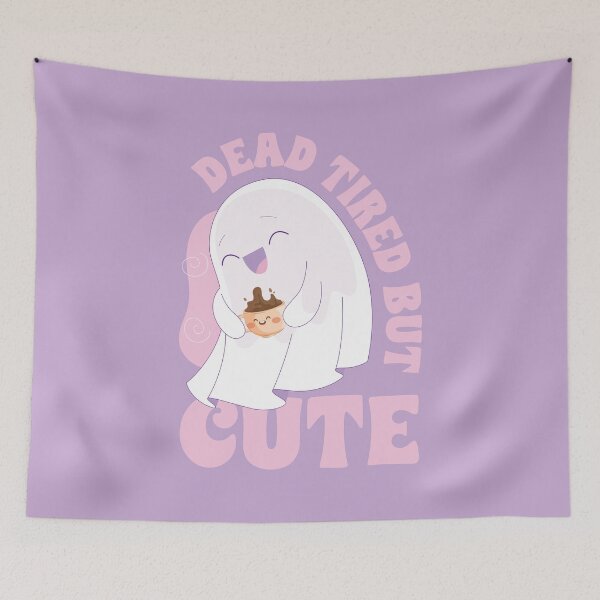 Item preview, Dead Tired but Cute – Adorable Sleepy Ghost Pastel Aesthetic Design designed and sold by chillaxcats.