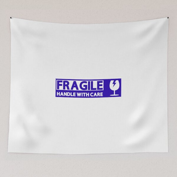 Aperçu de l'œuvre Fragile Handle with Care Pictogram Blue créée et vendue par UmaCreatesThings.