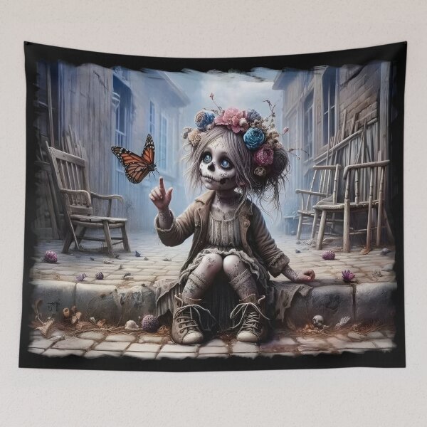 Item preview, Little Zombie Girl and the Butterfly designed and sold by JacquiTaylorArt.