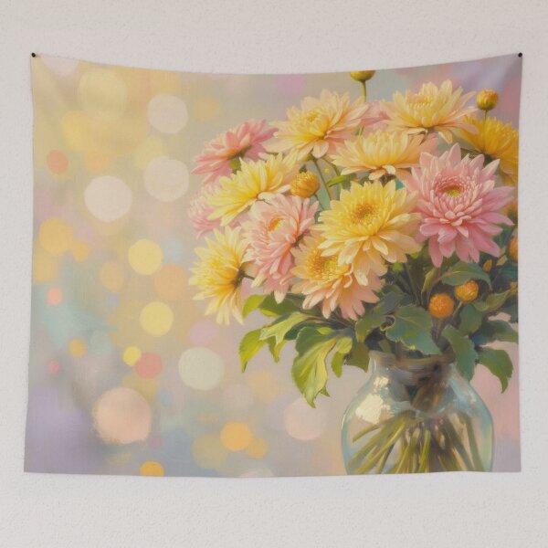 Item preview, Bouquet from yellow and pink chrysanthemum. Autumn mums designed and sold by PlaceToBuyGifts.