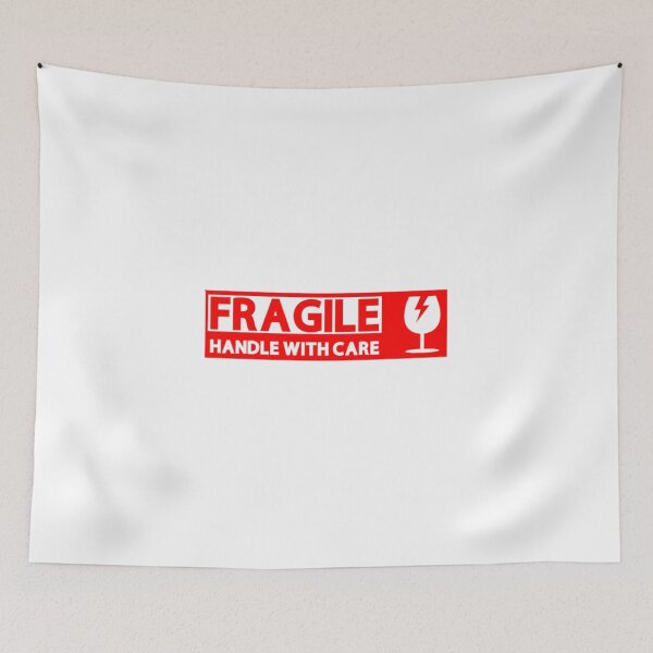 Aperçu de l'œuvre Fragile Handle with Care Pictogram Red créée et vendue par UmaCreatesThings.
