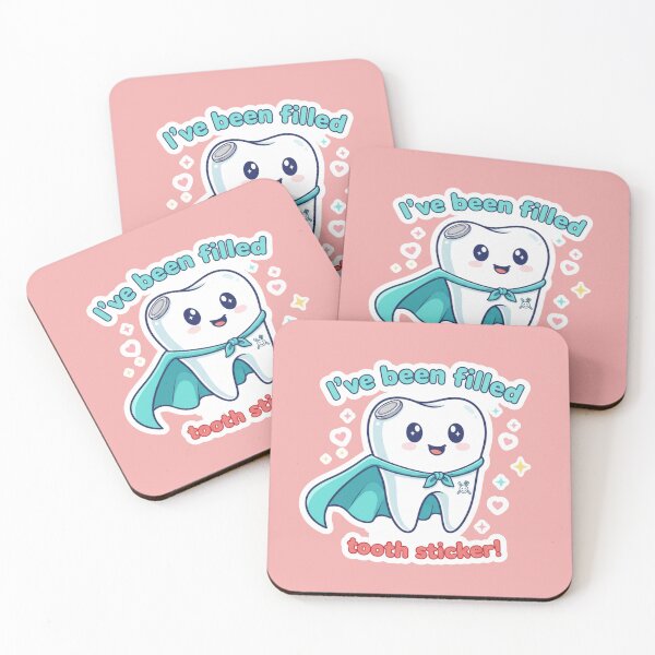 Item preview, Cute Dinosaur and Tooth Sticker Pack Dental Filling Hero I Have Been Filled Tooth Stay Brontosaurus Gift designed and sold by bvdesignart.