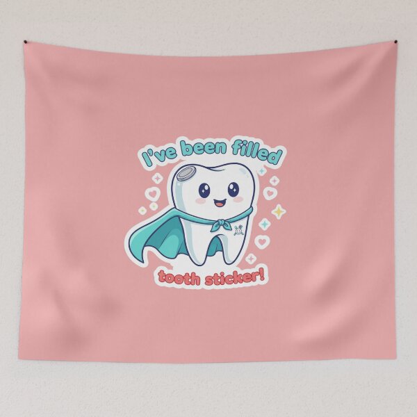 Item preview, Cute Dinosaur and Tooth Sticker Pack Dental Filling Hero I Have Been Filled Tooth Stay Brontosaurus Gift designed and sold by bvdesignart.