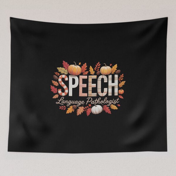 Item preview, Speech Language Pathologist SLP Pumpkin Fall Thanksgiving designed and sold by HellD3vil-Art.