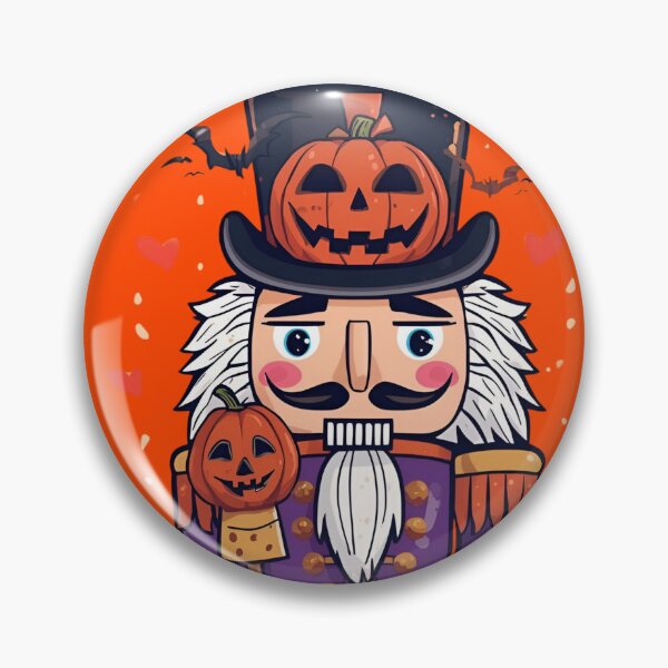 Item preview, Quirky Halloween Nutcrackwith Pumpkin Lollipop and Bats. designed and sold by ElixirCraft.