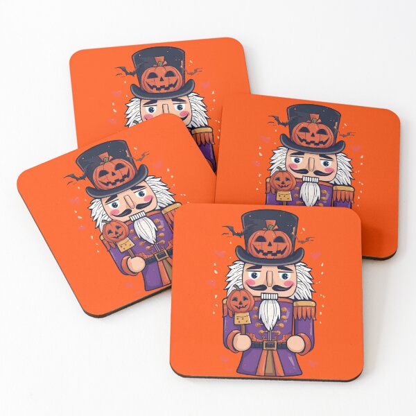 Item preview, Quirky Halloween Nutcrackwith Pumpkin Lollipop and Bats. designed and sold by ElixirCraft.