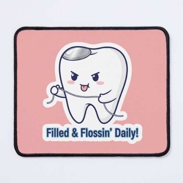 Item preview, Filled And Flossin Daily Dental Filling Cute Tooth Hero T Rex King Messasaurus Brontosaurus Sticker Pack designed and sold by bvdesignart.