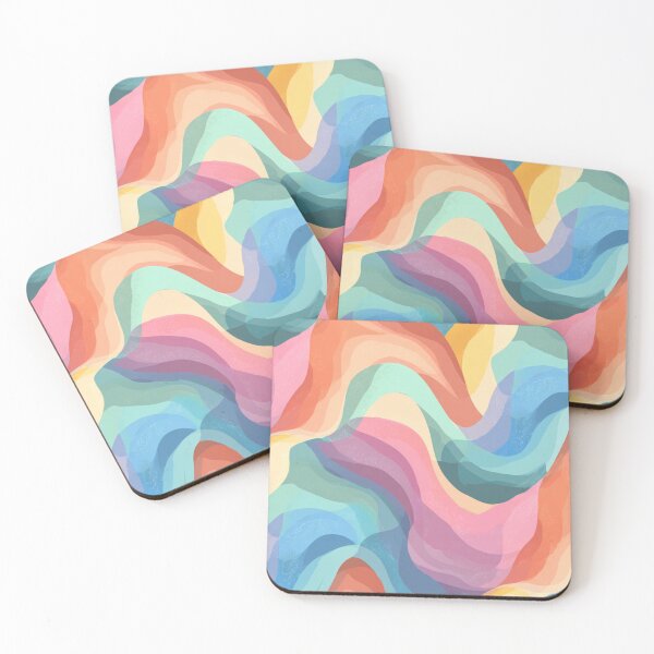 Item preview, Colorful Abstract Wavy Pattern Art designed and sold by weirdfishes123.