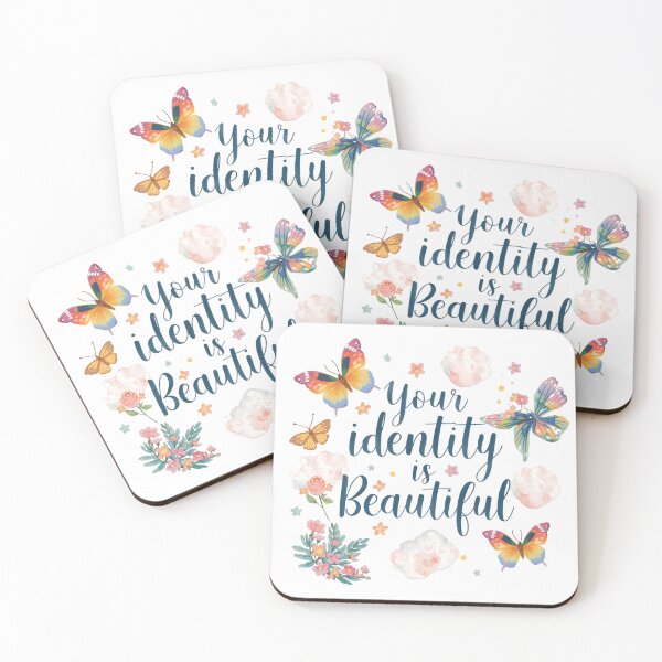 Item preview, Your Identity Is Beautiful – LGBTQ+ Pride Butterfly Quote | Self-Love Positive Affirmation Design designed and sold by Pride_Prints.