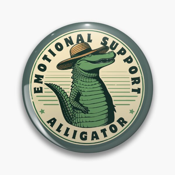 Artikelvorschau, Emotionale Unterstützung Alligator V2 Retro Style entworfen und verkauft von Scaryzz.