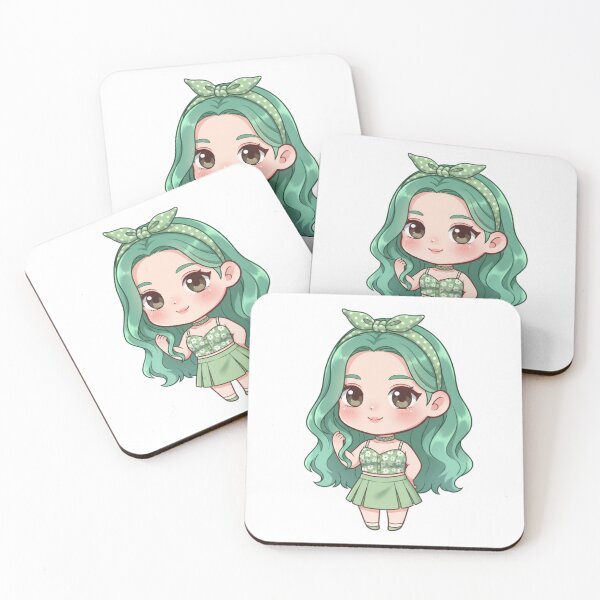 Item preview, Kawaii chibi girl in green outfit sticke designed and sold by Pixxyshop.