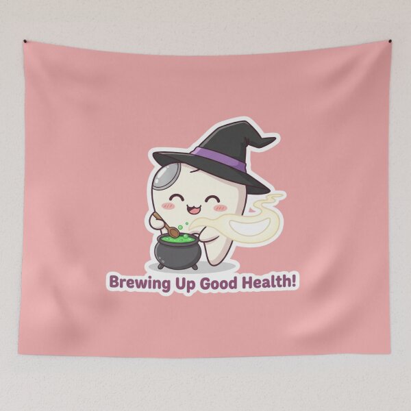Item preview, Witch Tooth Brewing Good Health Dental Filling I Have Been Filled Tooth Cute Dinosaur King Messasaurus Sticker Bundle designed and sold by bvdesignart.