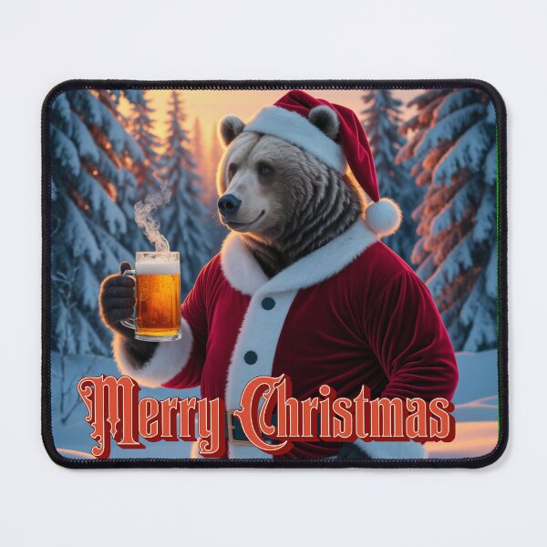 Item preview, Merry Christmas Santa Bear Holiday designed and sold by OLOstudio.