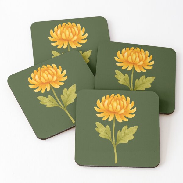 Item preview, Autumn Chrysanthemum — Cozy Fall Flower Sticker, Mug & More | Warm Watercolor Aesthetic designed and sold by HealthCoreCommunity.