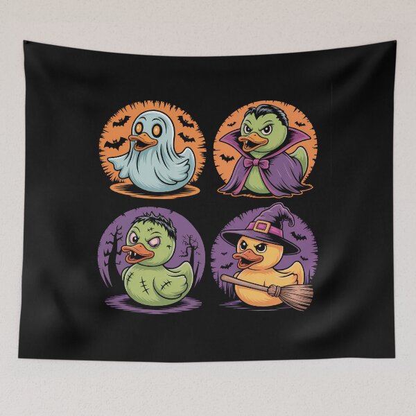 Item preview, Haloween Rubber Duck Dracula Zombie Witch Ghost designed and sold by Dot1001.