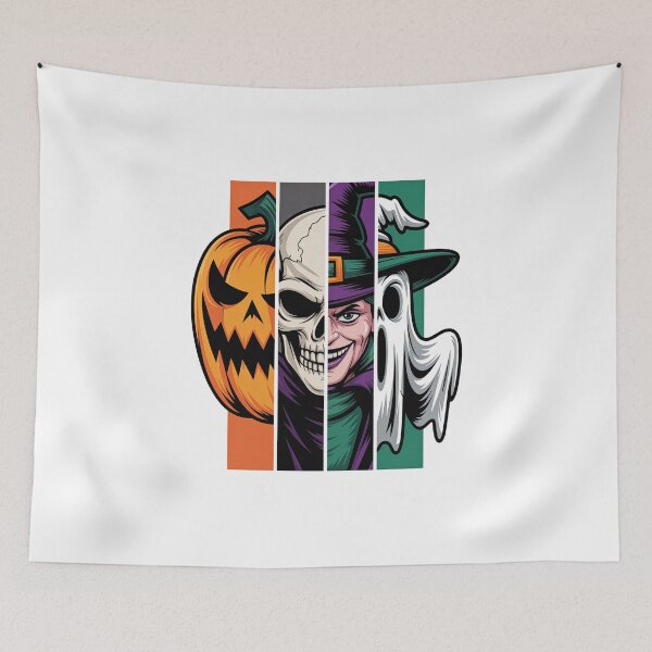 Item preview, Halloween Quartet of Faces designed and sold by jkrphoto.