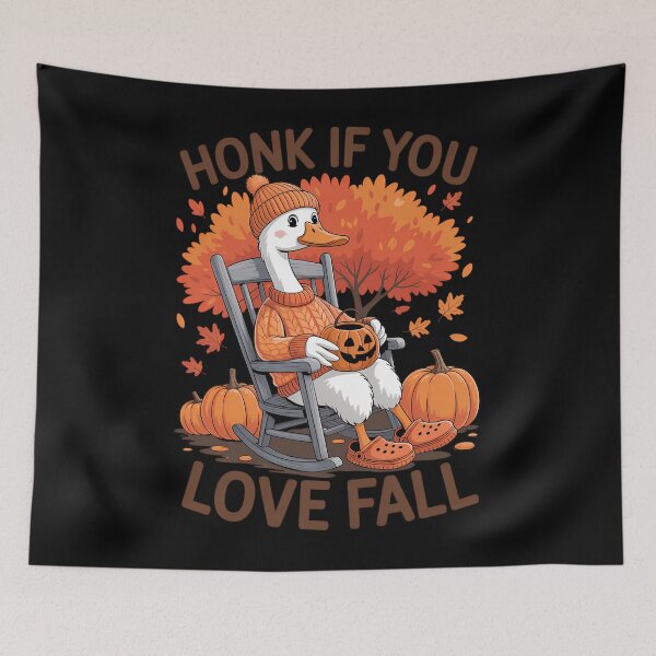 Item preview, Honk If You Love Fall Goose Halloween Silly Goose Pumpkin designed and sold by LeeEvans222.