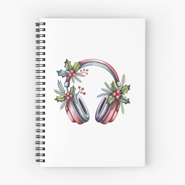 Item preview, christmas Headphones with Holly Decorations designed and sold by jkrphoto.