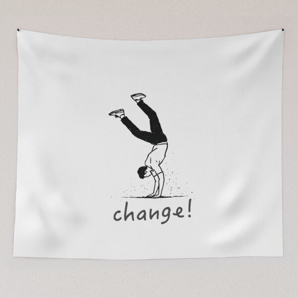 Item preview, Embrace Change – Minimal Handstand Illustration designed and sold by casualnature.