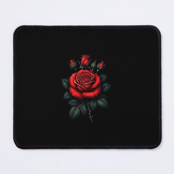 Item preview, Gothic Red Rose Cluster – Dark Botanical Tattoo-Style Illustration on Concrete Texture designed and sold by PixelVibe782.