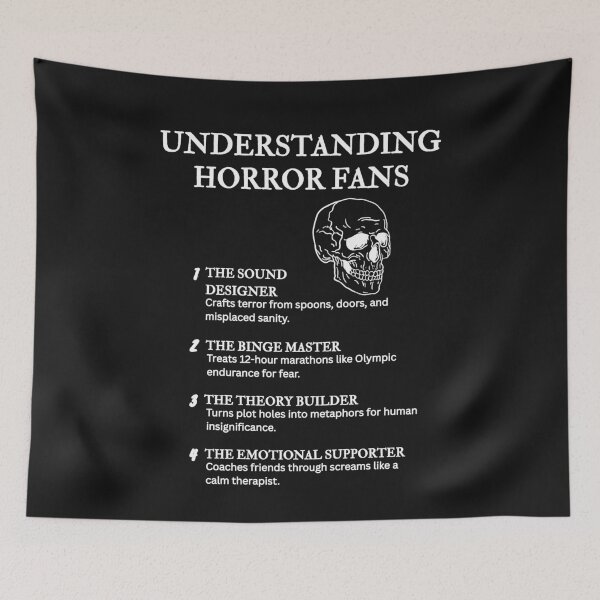 Item preview, Understanding Horror Fans – Gore Lovers & Creepy Thinkers – Black designed and sold by PsyFlow35.
