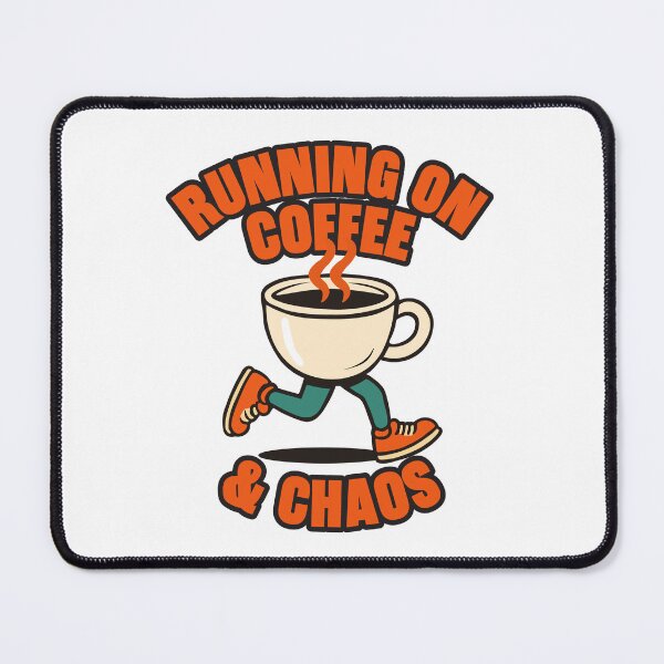 Item preview, Running on Coffee and Chaos Funny Caffeine T-Shirt designed and sold by Koony House and Field.