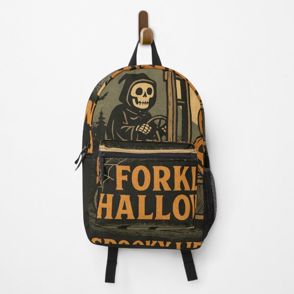 Item preview, Forklift Halloween Pumpkins Retro Design designed and sold by RetroNibylander.